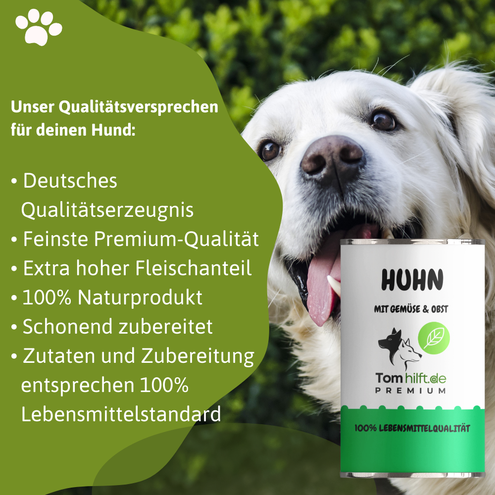 6 x Huhn mit Gemüse & Obst